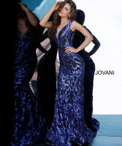 Jovani 63349 Long Formal Off Shoulder Prom Dress