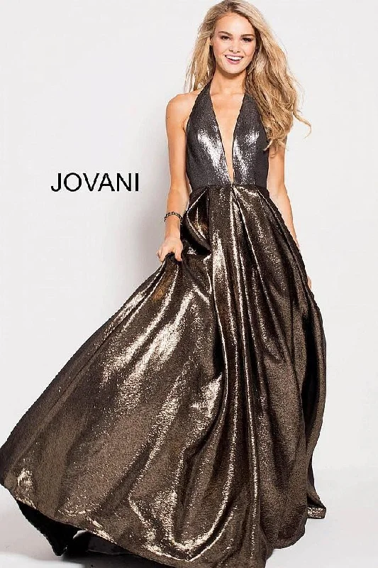 Jovani 57237 Long Metallic Prom Dress