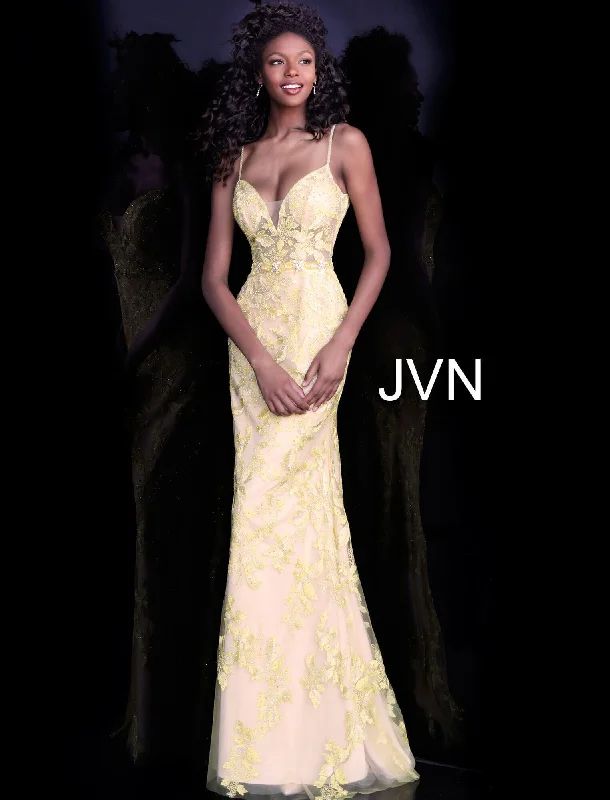 Jovani 62330 Spaghetti Straps Prom Lace Dress