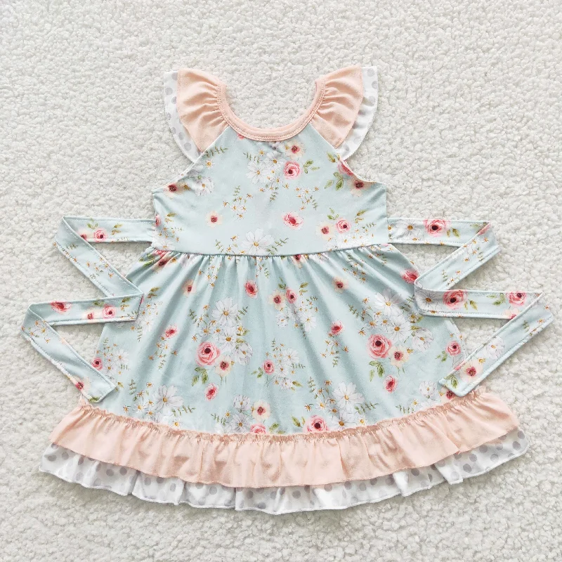 kids button-front floral dress GSD0308