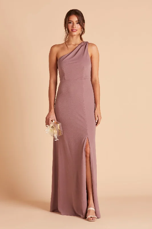 Kira Crepe Dress - Dark Mauve