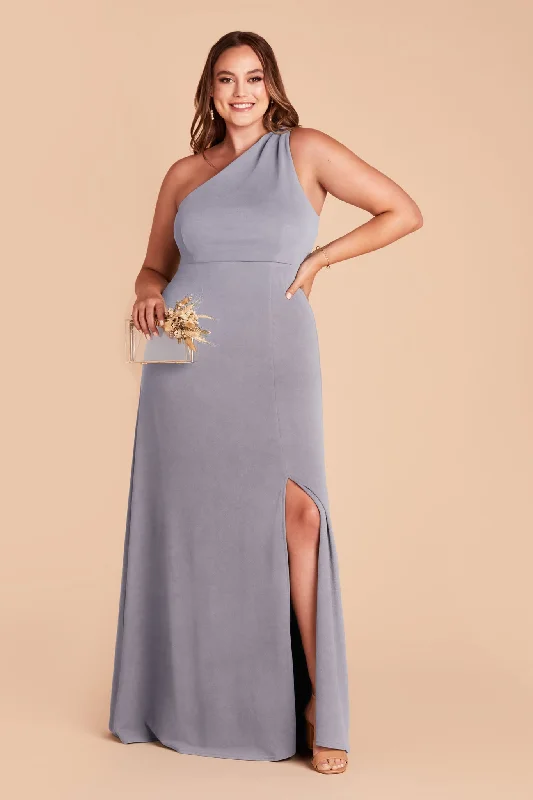 Kira Crepe Dress - Dusty Blue