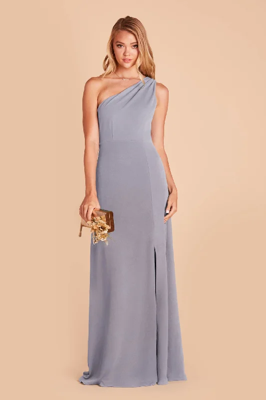 Kira Crepe Dress - Dusty Blue