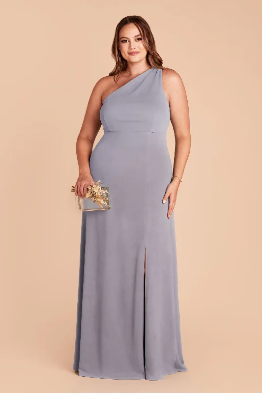 Kira Crepe Dress - Dusty Blue