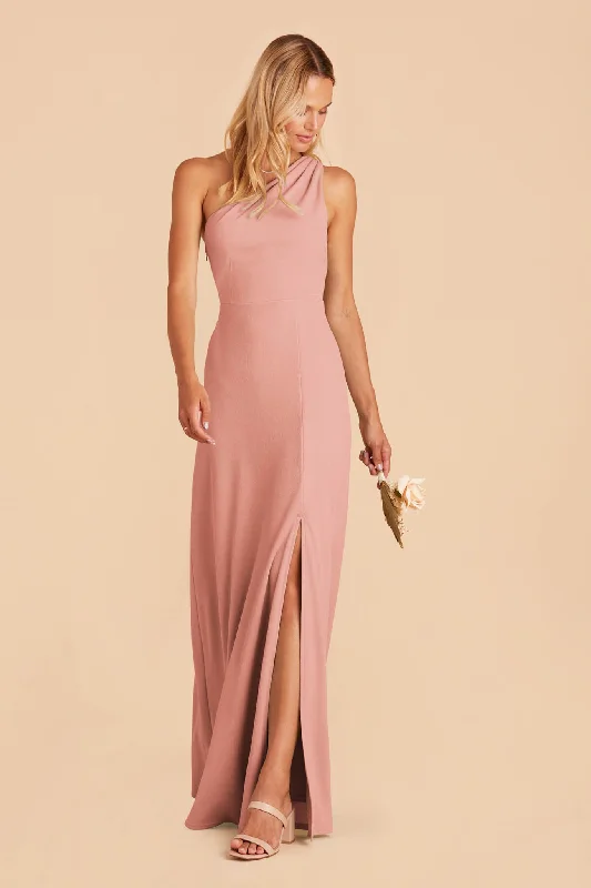 Kira Crepe Dress - Dusty Rose