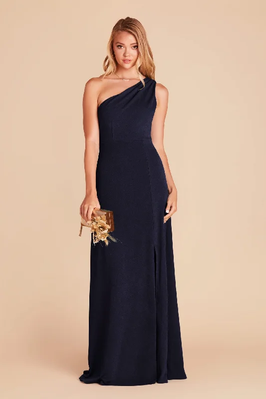 Kira Crepe Dress - Navy