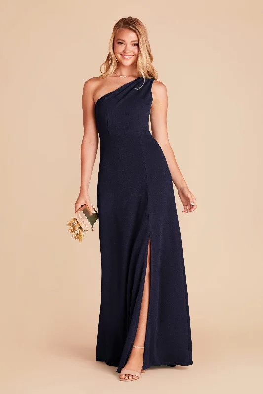 Kira Crepe Dress - Navy