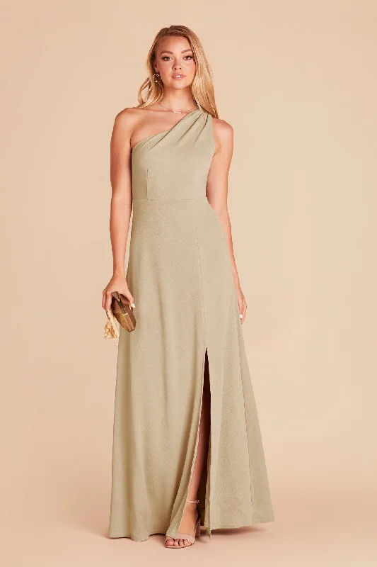 Kira Crepe Dress - Neutral Champagne