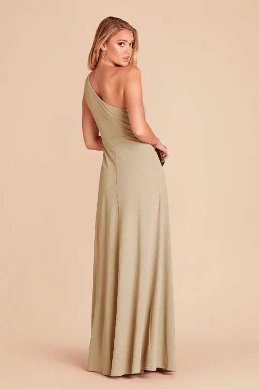 Kira Crepe Dress - Neutral Champagne