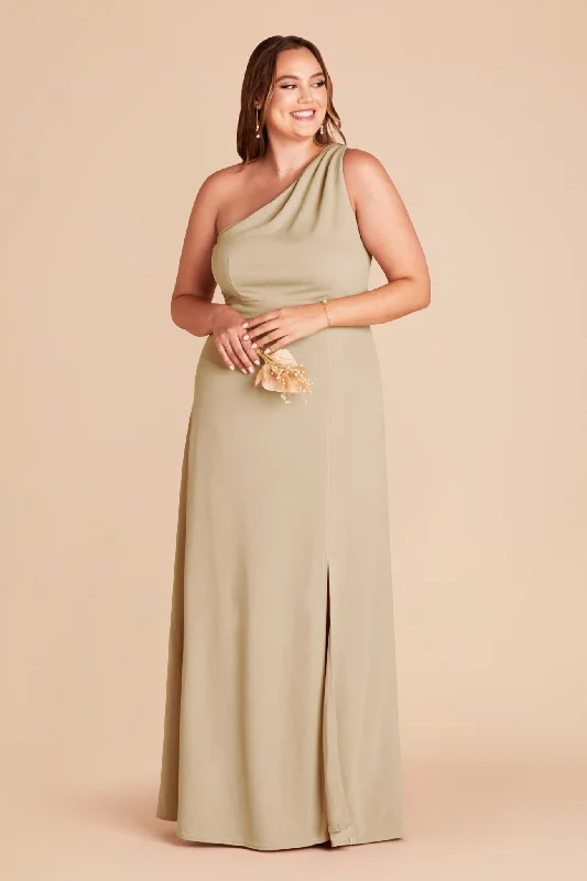 Kira Crepe Dress - Neutral Champagne