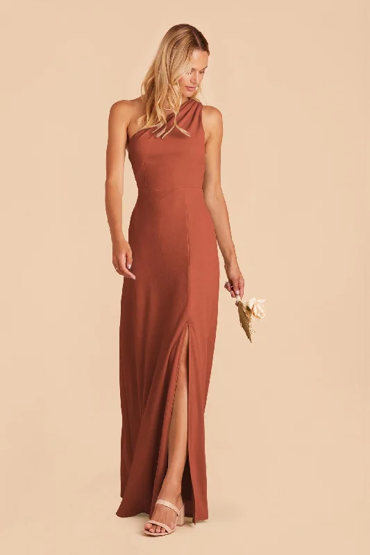 Kira Crepe Dress - Terracotta