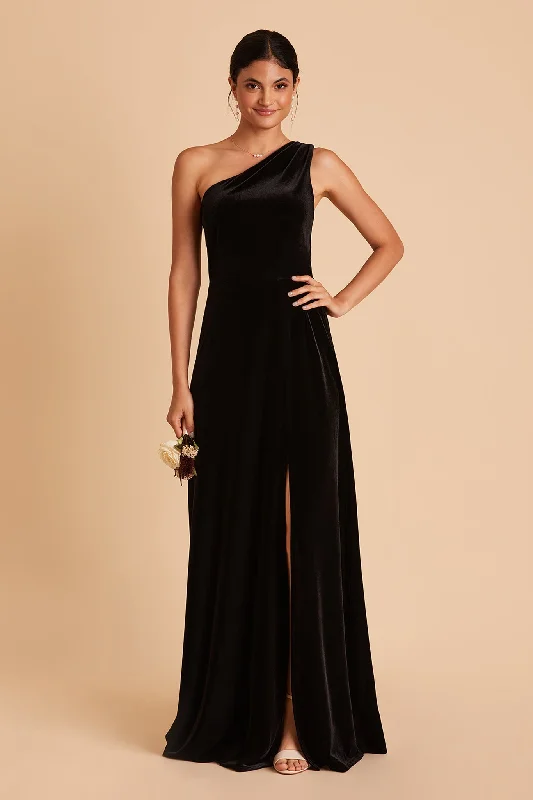 Kira Velvet Dress - Black