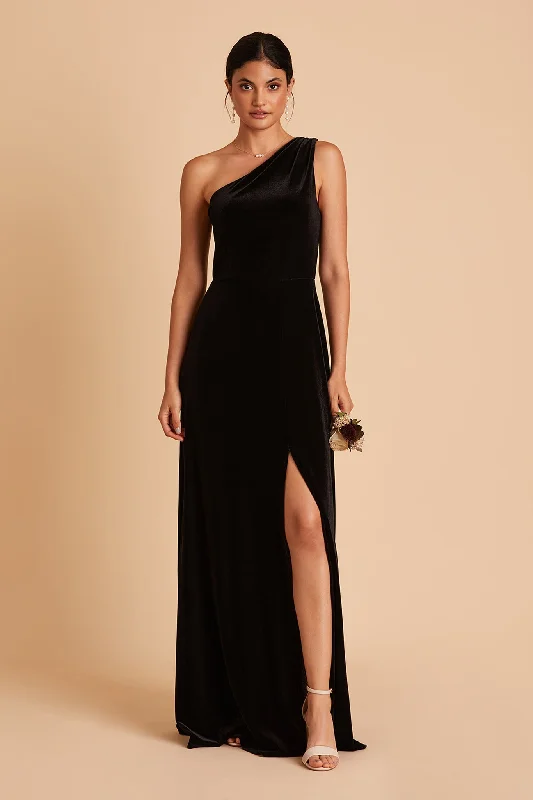 Kira Velvet Dress - Black