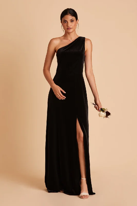 Kira Velvet Dress - Black