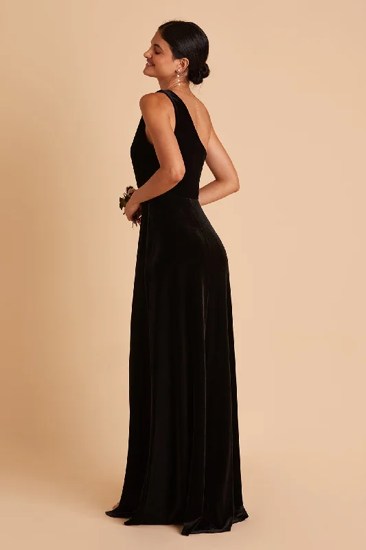 Kira Velvet Dress - Black