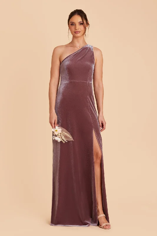 Kira Velvet Dress - Desert Rose