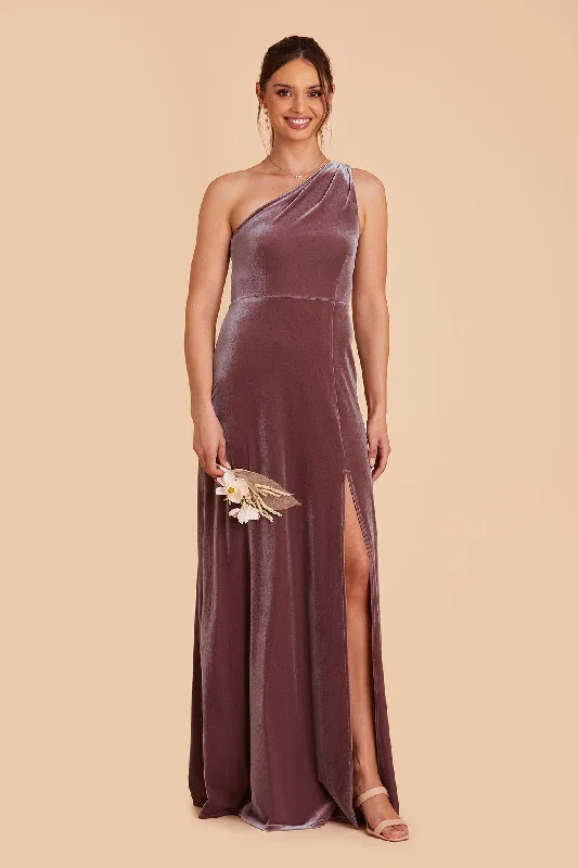 Kira Velvet Dress - Desert Rose