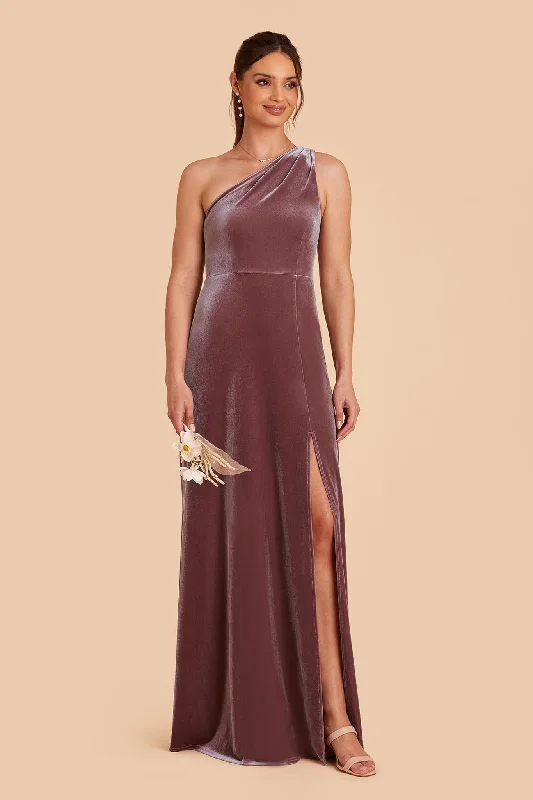 Kira Velvet Dress - Desert Rose