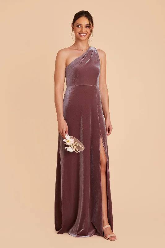 Kira Velvet Dress - Desert Rose