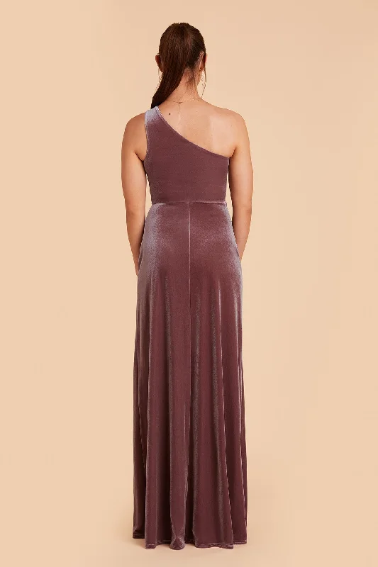 Kira Velvet Dress - Desert Rose