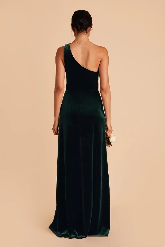 Kira Velvet Dress - Emerald