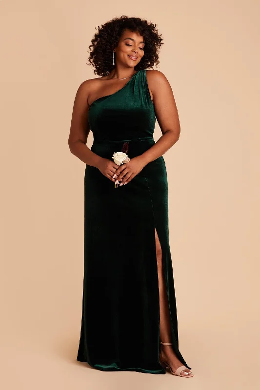 Kira Velvet Dress - Emerald