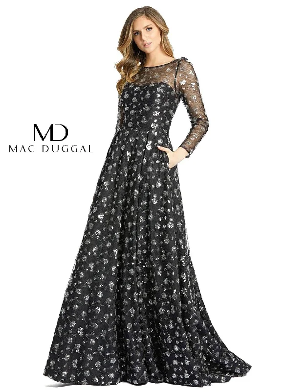 Mac Duggal 12360 Long Sleeve Formal Dress