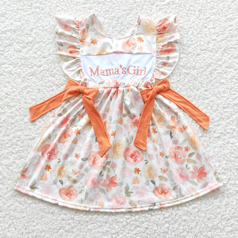 mama's girl letter embroidery dress GSD0307