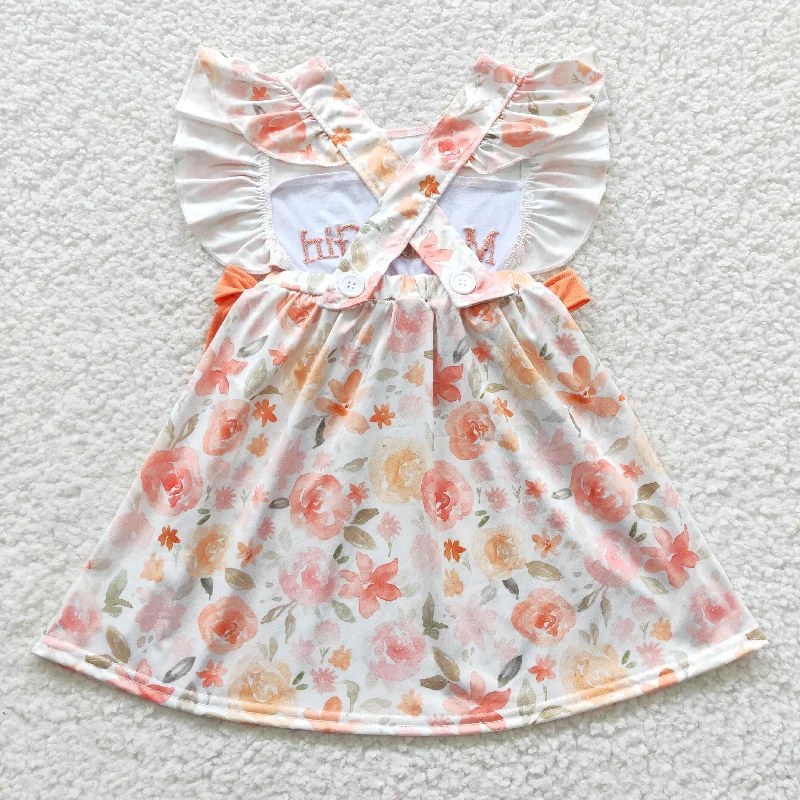 mama's girl letter embroidery dress GSD0307