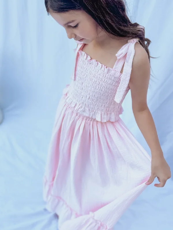 Maya Girls Peach Muslin 2 Piece Set