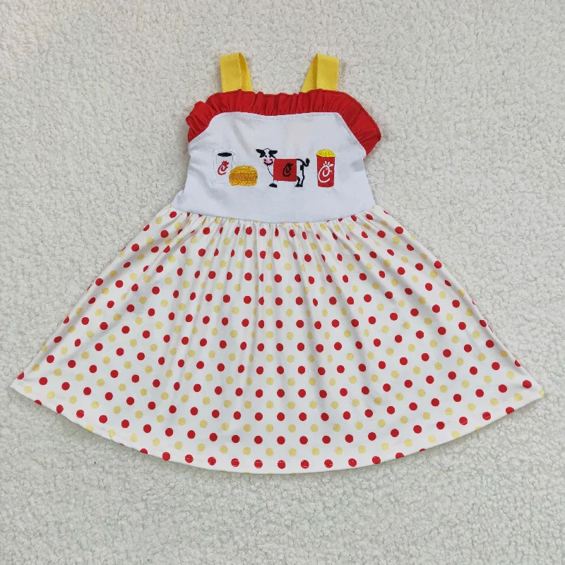 Milk Burger Fries embroidery dress GSD0203