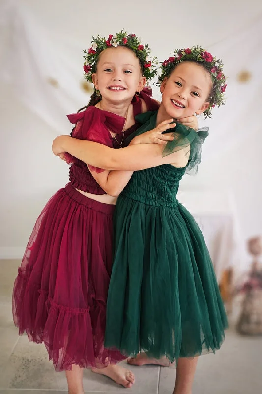 Poppy Girls Green Christmas Dress