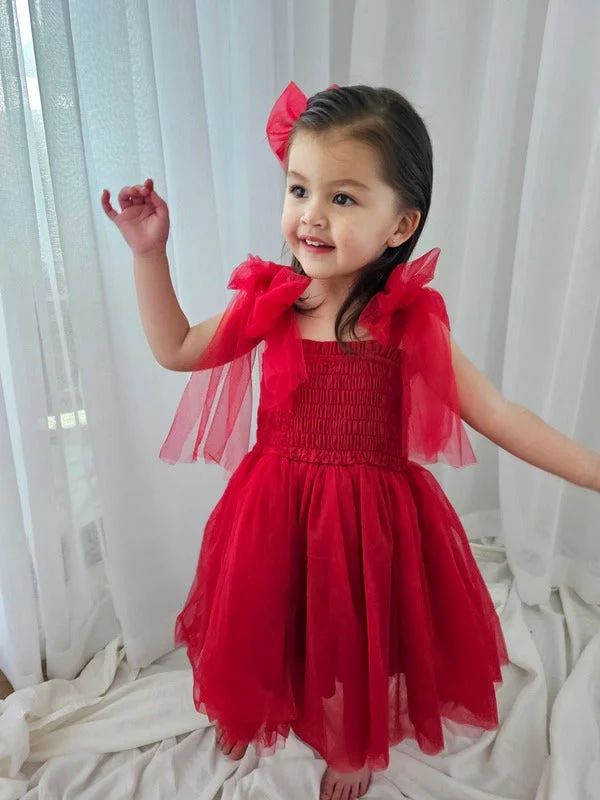 Poppy Girls Red Christmas Dress - Size 1