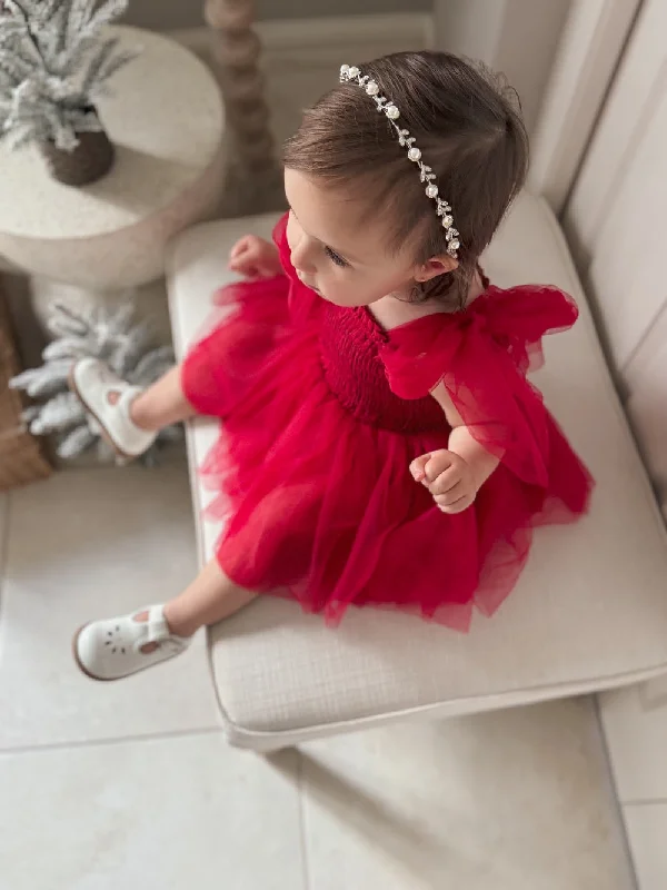 Poppy Red Christmas Romper