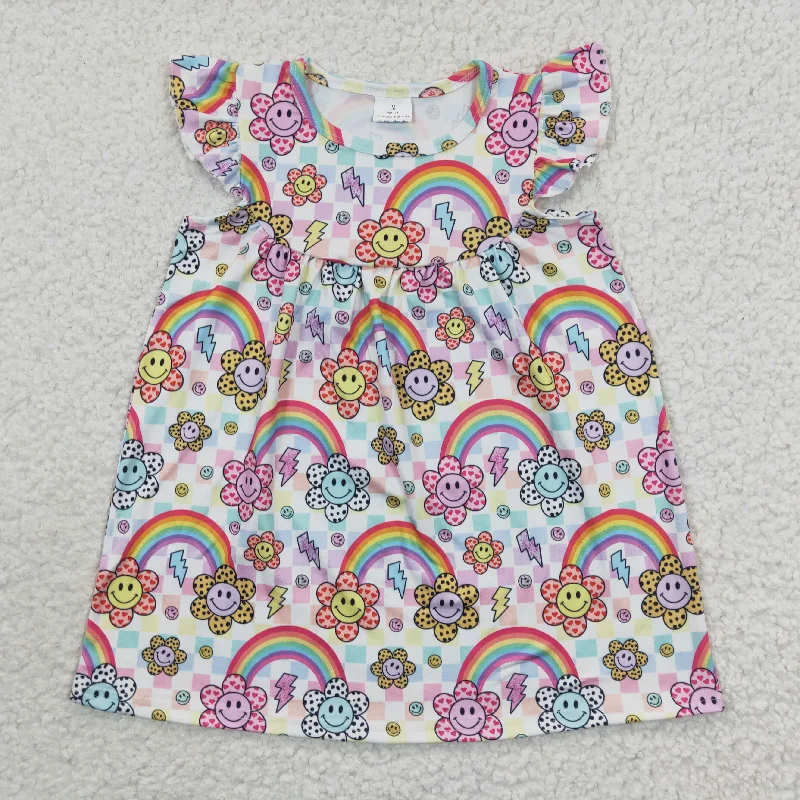 smile face rainbow mini dress GSD0324