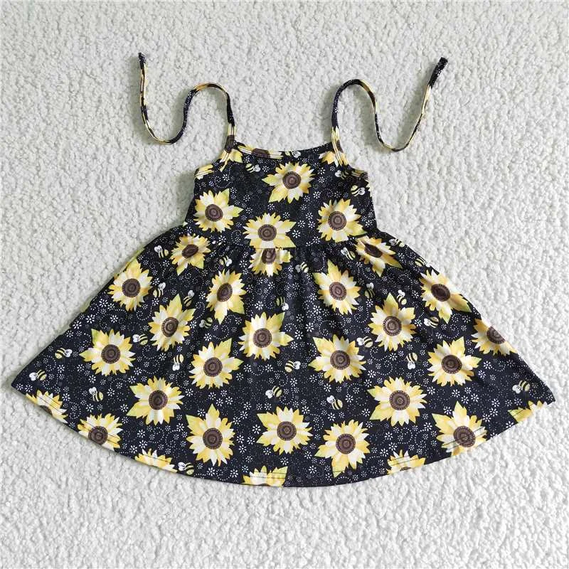 sunflower spaghetti strap dress GSD0036