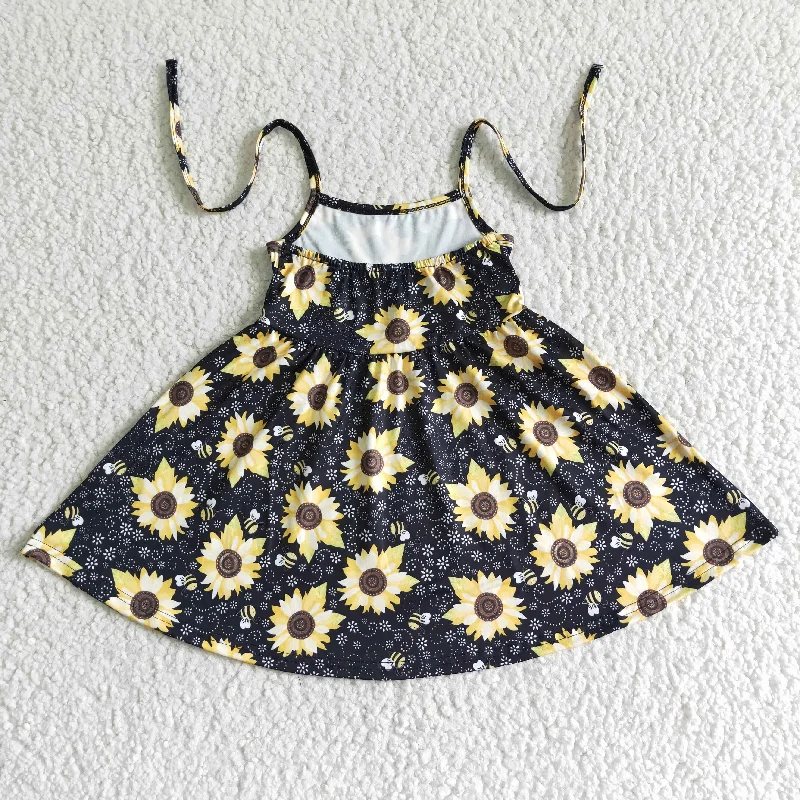 sunflower spaghetti strap dress GSD0036