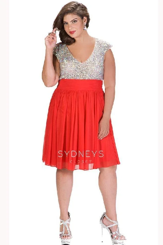 Sydneys Closet Short Plus Size Prom Dress