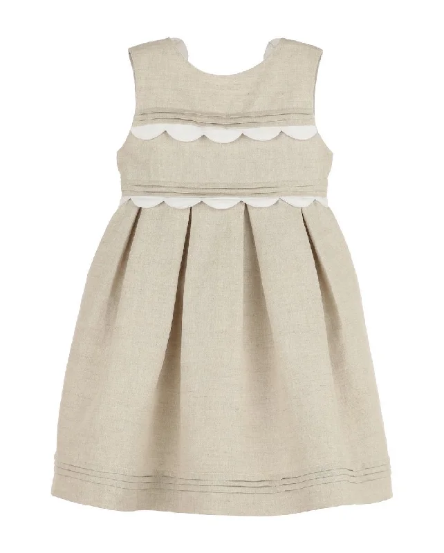 Taupe linen dress