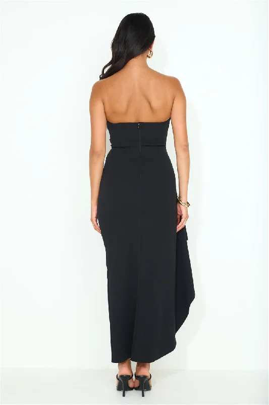 Yes Always Strapless Maxi Dress Black