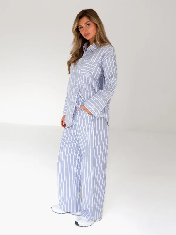 Elena Stripe Shirt - Blue