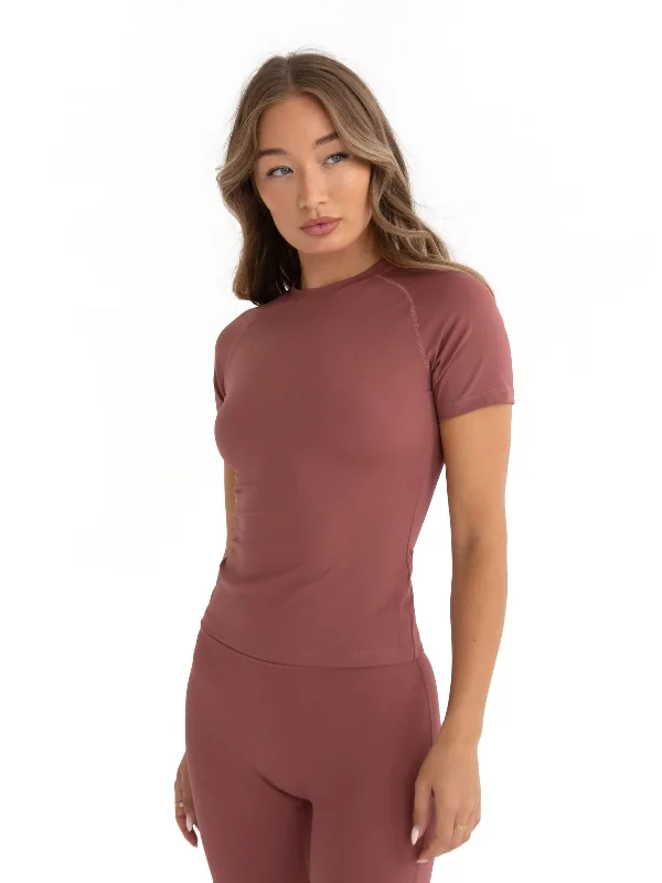 Studio Active T-Shirt - Burnt Mauve