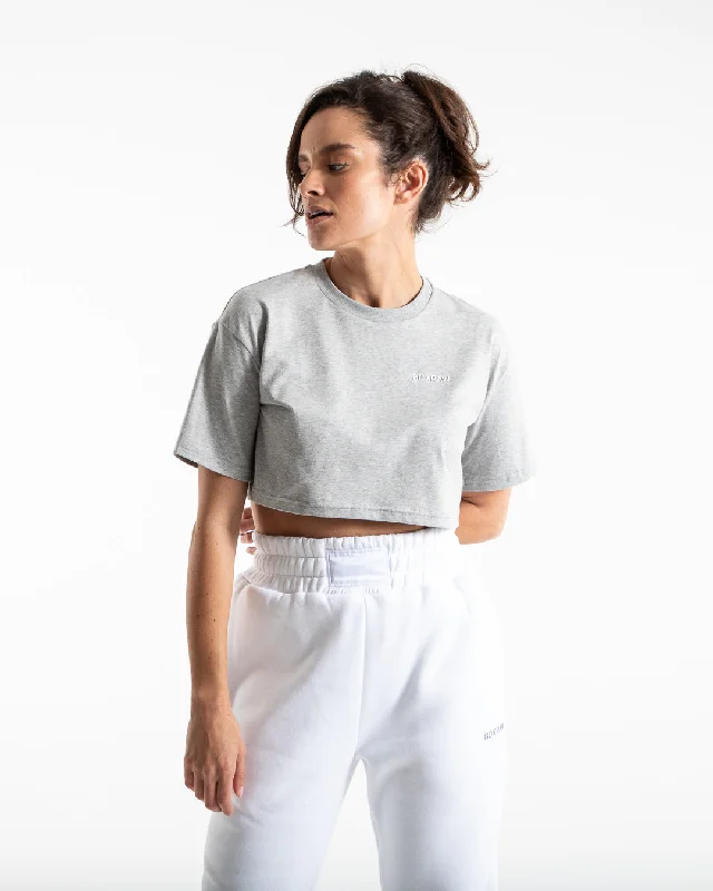 Cropped BOXRAW T-Shirt - Grey