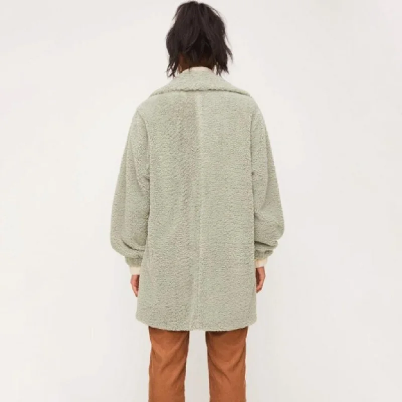 Fuzzy Long Coat (Sage)