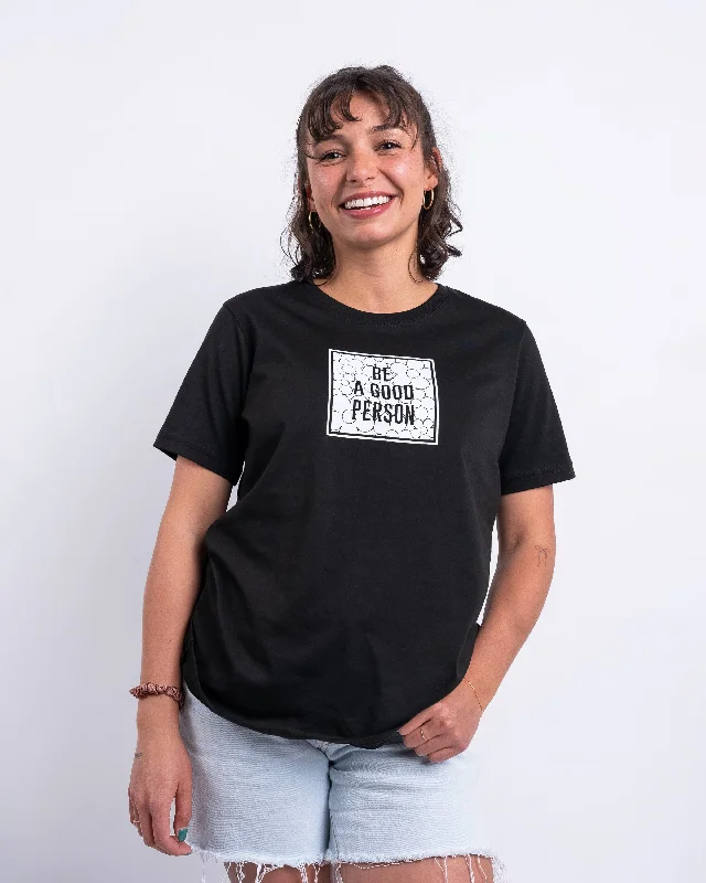 Box Floral Logo T-Shirt - Women's Fit - Black