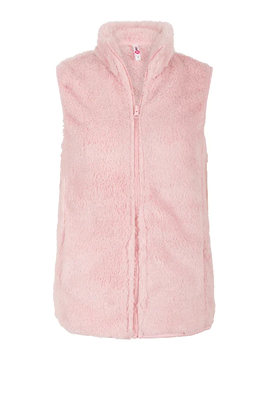 Zip thru Teddy Fleece Vest | SOFT PINK | 3422ZR