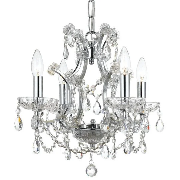 Chandeliers with Candle - Style Bulbs for a Classic AestheticChandeliers with Candle - Style Bulbs for a Classic AestheticFilmore 4-light Chrome/ Crystal Mini Chandelier