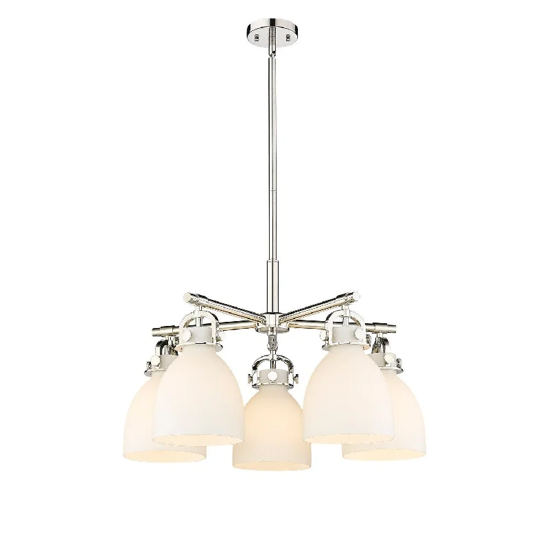 Small Chandeliers for Compact RoomsSmall Chandeliers for Compact RoomsInnovations Downtown Urban 410-5CR-PN-G412-7WH Chandelier Light - Polished Nickel