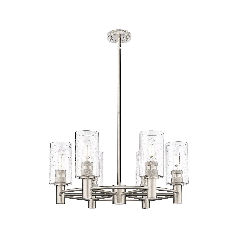 Mid - Century Modern Chandeliers for Vintage AppealMid - Century Modern Chandeliers for Vintage AppealInnovations Downtown Urban 434-6CR-SN-G434-7SDY Chandelier Light - Satin Nickel